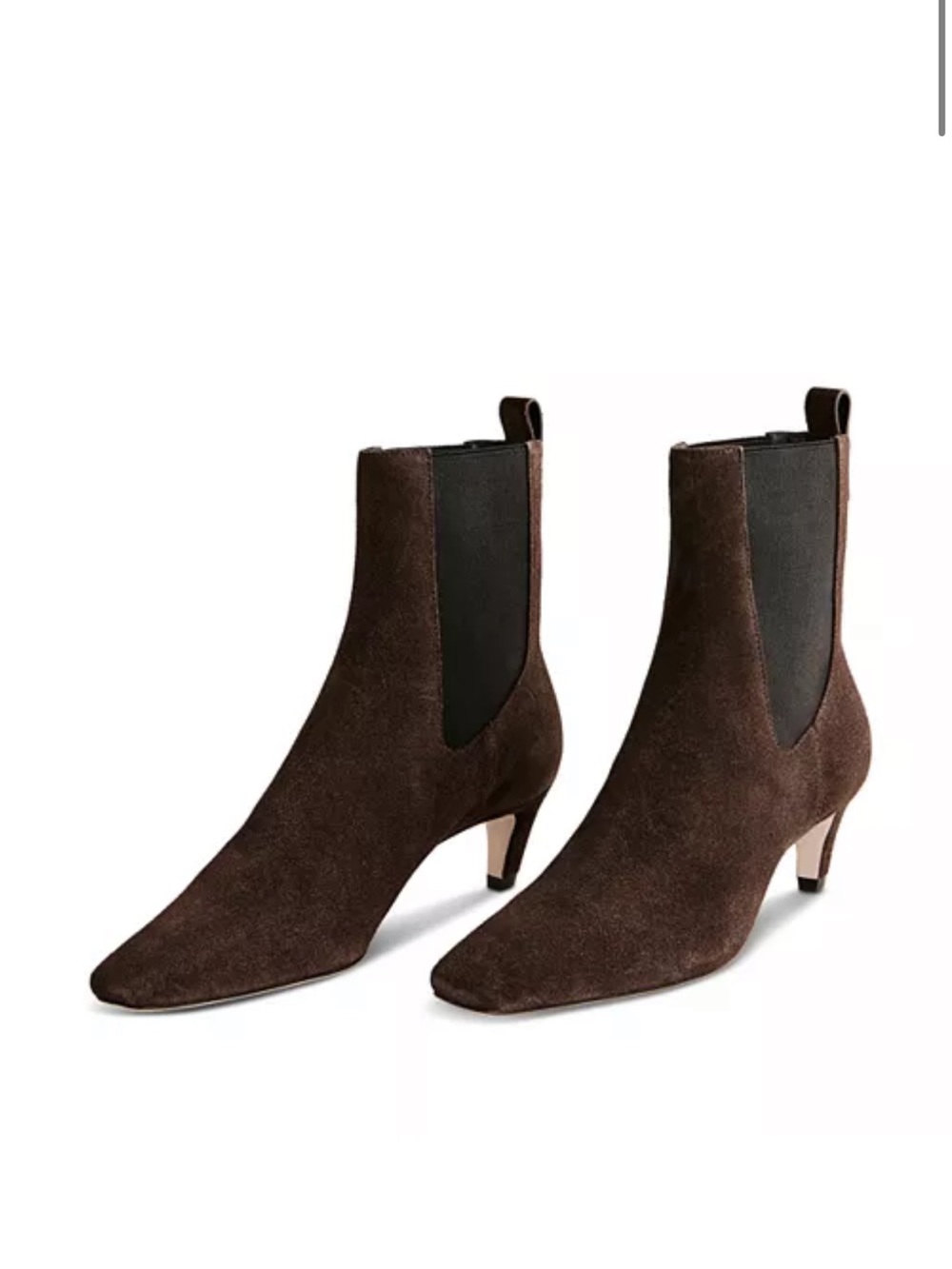 Reformation Roberta Boots Kitten Heel Brown Suede Size 10.5